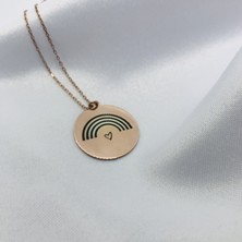 Gökdeniz 925 Rose Gökkuşağı Gümüş Kolye