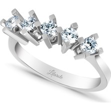 Lilarote 0.22 ct Pırlanta Beştaş Yüzük