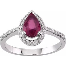 Lilarote Pırlanta Yakut Fantezi Yüzük