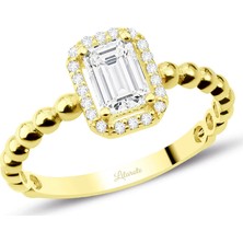 Lilarote Baget Taşlı Altın Yüzük