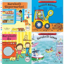 İş Bankası Hareketli Kitaplar 4 Lü Set (Liman- Ev- Süpermarket- Makineler)