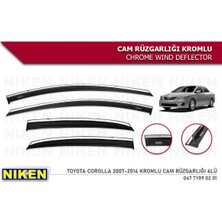 Niken Toyota Corolla 2007-2014 Araca Özel Kromlu Cam Rüzgarlığı