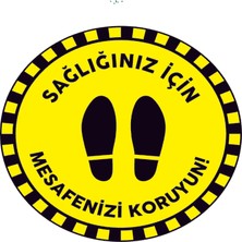 Burada Reklam Ajans Medikal 30x30 cm  ve Pandemi Için Folyo Baskı Etiket Sevdiklerinin Saglığınız Için Mesafeni Koru