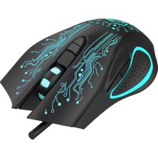 Hytech HY-X8 Eagle Siyah Led Işıklı 3600 Dpi. 6D Gaming Oyuncu Mouse