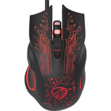 Hytech HY-X8 Eagle Siyah Led Işıklı 3600 Dpi. 6D Gaming Oyuncu Mouse