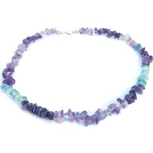 Taş Rüyası Florit Taşı Kırık Taş Kolye ( Yüksek Kalite)