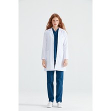 Mooda Medikal Kadın Vizit Önlük Uzun Boy Uzun Kol Ceket Yaka