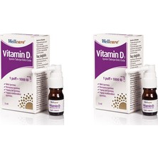 Wellcare Vitamin D3 1000 Iu 5 ml x 2'li