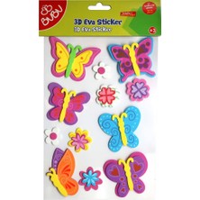 Bubu Eva 3D Sticker - Kelebekler 2