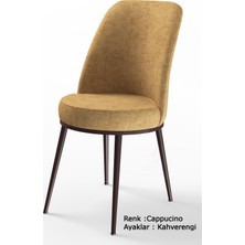 Canisa Concept Dexa Serisi Sandalye, Mutfak&yemek Sandalyesi, 4 Adet Sandalye Ayaklar Kahverengi