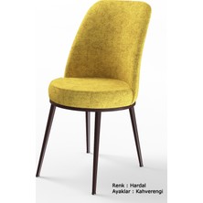 Canisa Concept Dexa Serisi Sandalye, Mutfak&yemek Sandalyesi, 4 Adet Sandalye Ayaklar Kahverengi