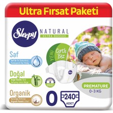 Sleepy Natural Bebek Bezi 0 Numara Premat?re Ultra Fırsat Paketi 0 - 3 kg