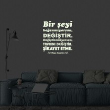 Asilmeydan Maya Angelou'nun Motivasyon Sözü Fosforlu, Karanlıkta Parlayan, Dekoratif, Duvar Sticker