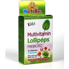 Multi Ball Kids Multıvıtamın Lollıpops +Prebıotıc