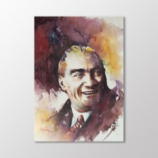Arty Tablo Sulu Boya Atatürk Gülerken Tablo