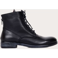 Bueno Shoes Deri Siyah Kadın Düz Bot