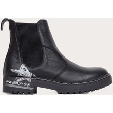 Bueno Shoes B77C01 Siyah Kadın Düz Bot