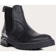Bueno Shoes B77C01 Siyah Kadın Düz Bot