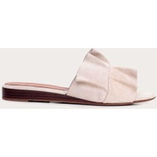Bueno Shoes Süet Bej Kadın Düz Terlik