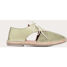 Bueno Shoes Deri Haki Kadın Düz Babet