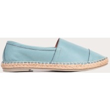 Bueno Shoes Deri Mavi Kadın Düz Babet