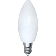 10'lu 8 W CT-4083 LED Ampul-İnce E14 Duy-Avize Ampülü-Beyaz Işık 6400K