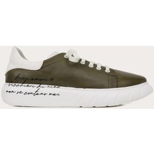 Bueno Shoes Deri Yeşil Erkek Spor Ayakkabı