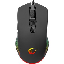 Rampage FITMENT KM-GX7 Gökkuşağı Aydınlatmalı Siyah USB Gaming Combo Mouse + Mousepad + Kulaklık Q Gaming Klavye +