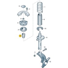İlkay Otomotiv Golf Jetta Caddy Passat Ön Amortisör (Takozu) Dayanma Tamponu [1K0412303E]