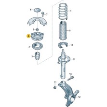 İlkay Otomotiv Golf Tiguan Kodiaq Amörtisör Üst Takozu [5Q0412331]
