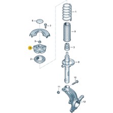 İlkay Otomotiv Jetta Caddy Golf Passat Leon Ön Amörtisör Üst Takozu (Yatagı) [1K0412331B]