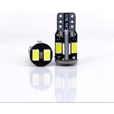 Sisa T10 LED Metal Ultra W5W 10 Ledli Beyaz Park Tavan Plaka Ampülü 1 TAKIM