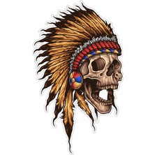 Sticker Atölyesi Kızıldereli Kurukafa Sticker - 13015