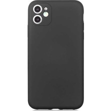 Casestreet Apple iPhone 11 Kılıf Mat Soft Kamera Korumalı Siyah