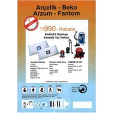 FERSAN Arçelik&Beko&Fantom&Arzum&Ariwato Süpürge Torbası 5 Adet