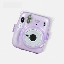 Trendfone Fujifilm Instax Mini 11 Simli Şeffaf Kılıf-Koruyucu Sert Plastik