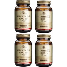 Solgar D3 Vitamini 1000 Iu 100 Yumuşak Kapsül X4 Adet