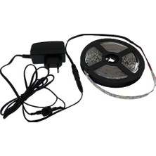 Intec 3 Çipli Beyaz Şerit LED 5 mt + 12V Adaptör Tak Çalıştır
