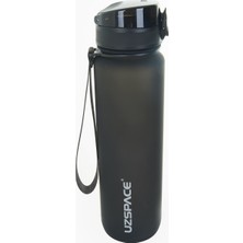 Uzspace Fiftyfifty Tritan Su Matarası 1000 ml Siyah