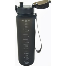Uzspace Fiftyfifty Tritan Su Matarası 1000 ml Siyah