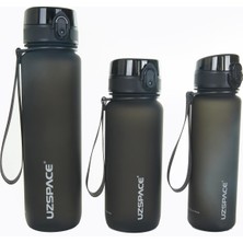 Uzspace Fiftyfifty Tritan Su Matarası 1000 ml Siyah