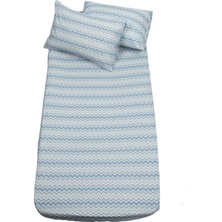 Mertim Battal Boy 180x200 cm Kumaş Lastikli Çarşaf Seti  Mavi