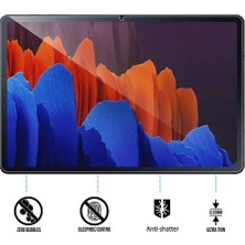 Fibaks Samsung Galaxy Tab S7 Plus T970 Şeffaf Ekran Koruyucu Nano Esnek Flexible 9h Micro Temperli Kırılmaz Cam