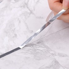 GoodSell Dekoratif Fayans Arası Şerit Bant 0.5 cm 50 Metre Kendinden Yapışkanlı Derz Bandı Gümüş