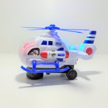 Kids Polis Helikopter Işıklı Sesli Çarp Dön 18 cm