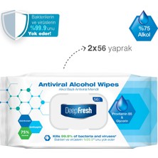 Deep Fresh Antiviral Islak Mendil 2 x 56 Yaprak & Sprey Dezenfektan 2 x 100 ml
