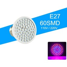 Profisher Tam Spektrum Bitki Büyütme 60 LED Lamba E27 Duy 220V Kapalı Mekan