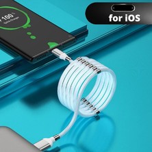 Smart Tech Iphone Lighting Mıknatıslı Kendini Toplayan USB Hızlı Şarj  ve Data Kablosu