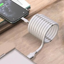 Smart Tech Iphone Lighting Mıknatıslı Kendini Toplayan USB Hızlı Şarj  ve Data Kablosu