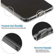 CepStok Apple iPhone 12 Mini Kılıf Şeffaf 3D Kamera Lens Korumalı Tıpalı Şarj Korumalı Silikon